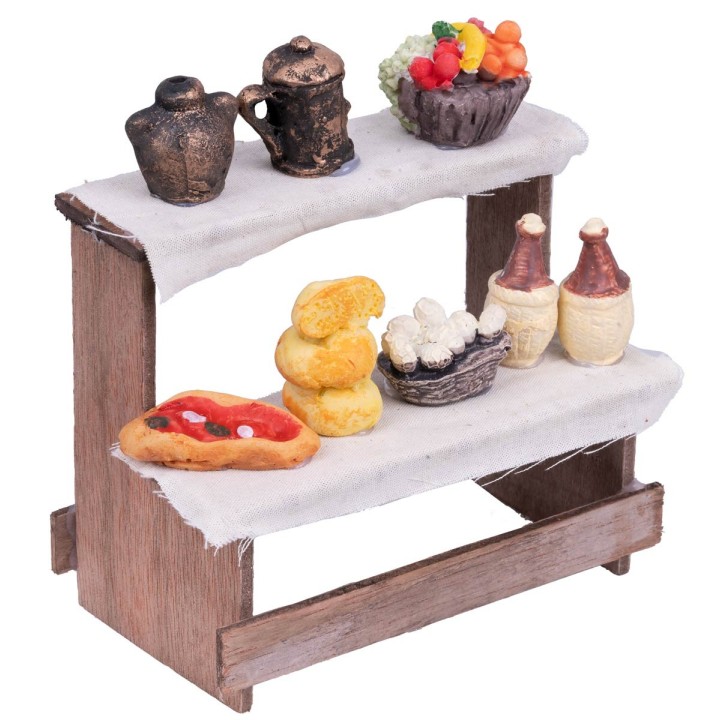 Banco con alimenti vari cm 11x6,5x11,5 h
