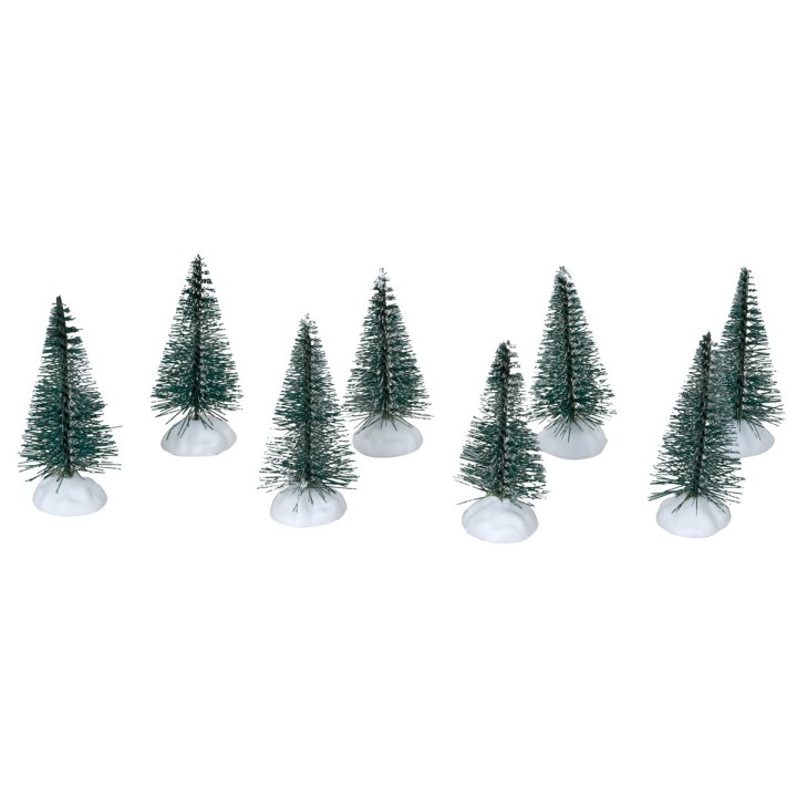 Set 8 mini pini effetto neve