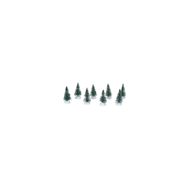 Set 8 mini pini effetto neve