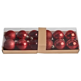 Set of 12 red balls ø 6 cm for Christmas tree