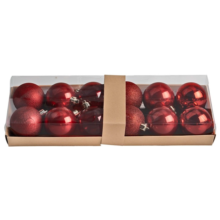 Set of 12 red balls ø 6 cm for Christmas tree