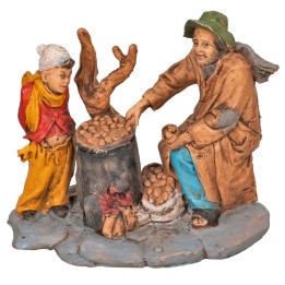 Castagnaro con bambino con base serie 10 cm in Pvc