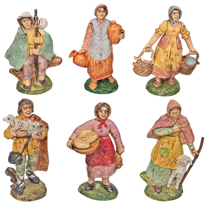 Set 6 figure assortite 10 cm in pvc