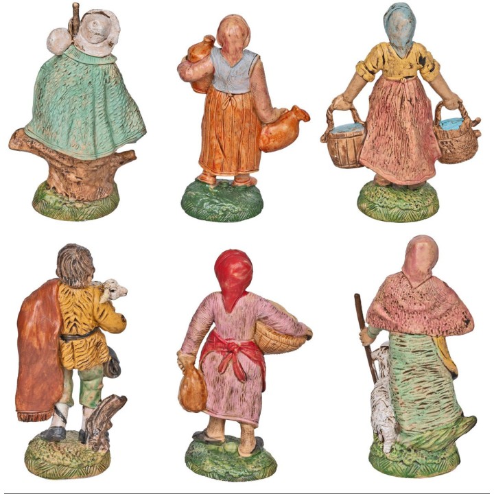 Set 6 statuine assortite 10 cm in pvc