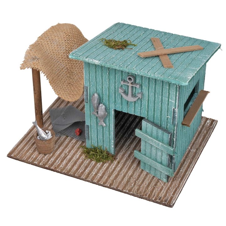 Fisherman's hut cm 19x15x14 h