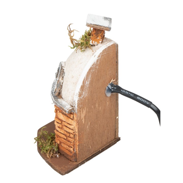 Oven with fire effect light cm 10x8x14 h