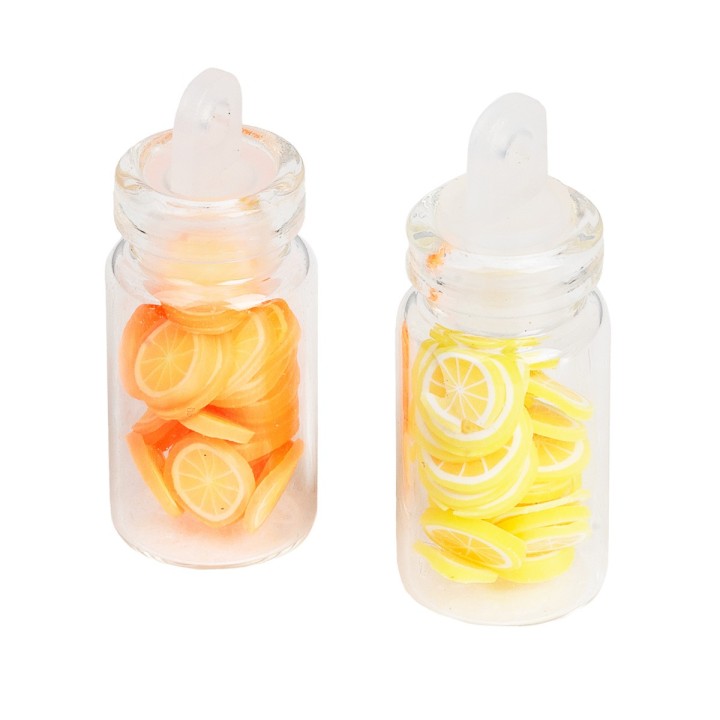 Juego de 2 tarritos de rodajas de cítricos de 3 cm de altura