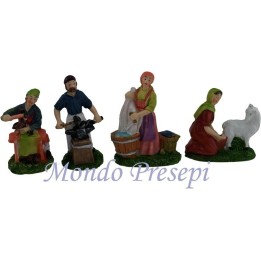 Cm 6 Set 4 mestieri in resina