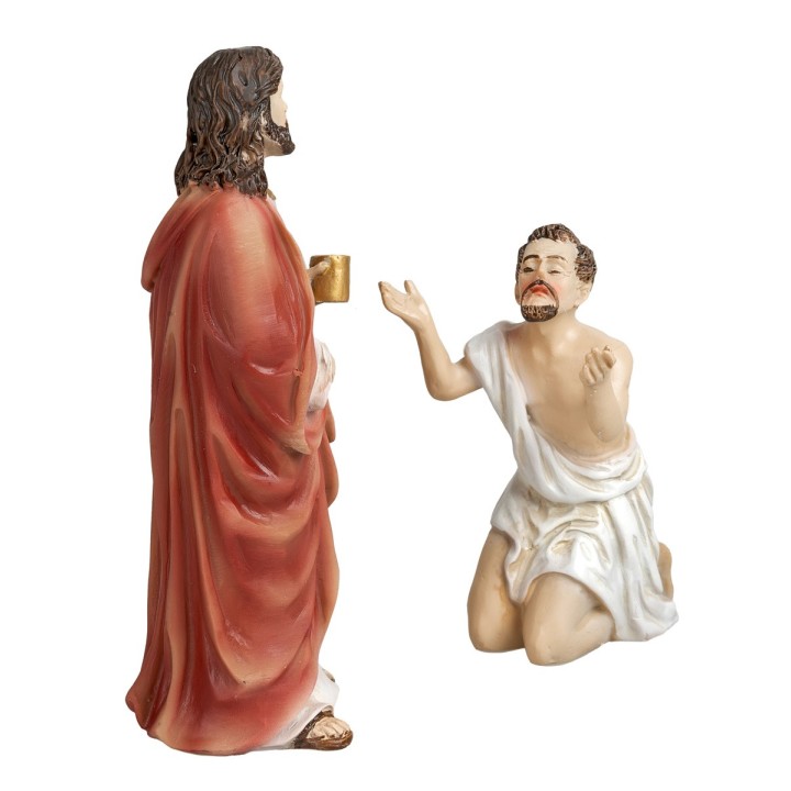 Healing of the blind man 12 cm Easter scene in resin
