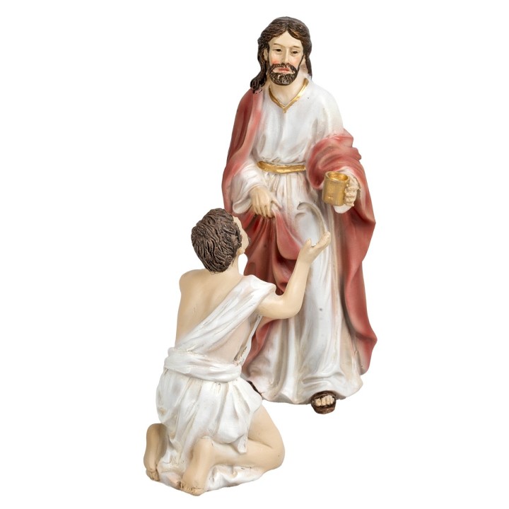 Healing of the blind man 12 cm Easter scene in resin