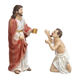 Healing of the blind man 12 cm Easter scene in resin