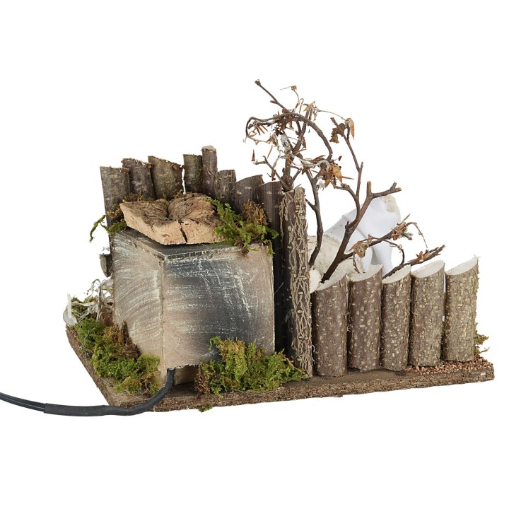 Pecora in movimento con cibo in bocca cm 15x15x10 h