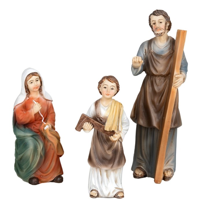 Familia de Nazaret 12 cm resina