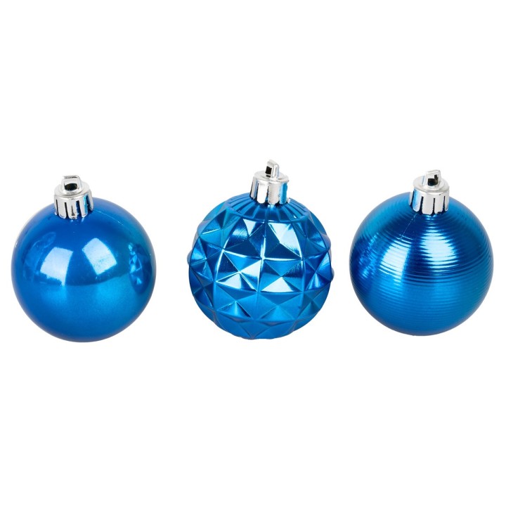 Set 12 palline blu ø 6 cm per albero di Natale