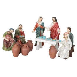 Conjunto de bodas de Caná 12 cm en resina 12 piezas