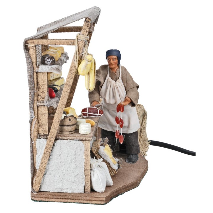 Cheese seller with counter 12 cm series in motion