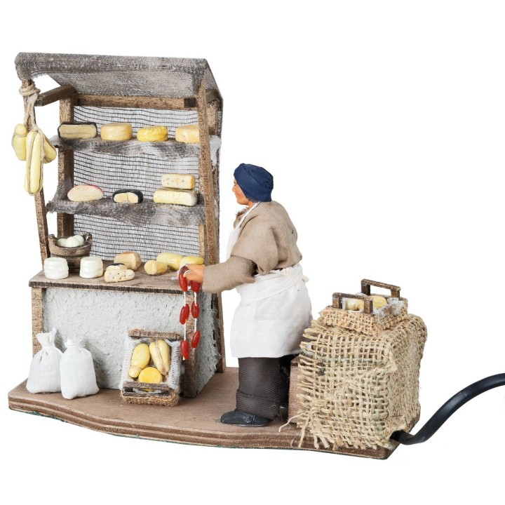 Cheese seller with counter 12 cm series in motion