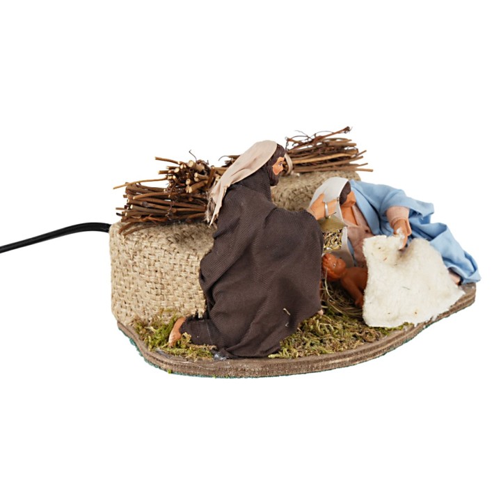 Natividad que juega con el niño Jesús serie 12 cm en movimiento