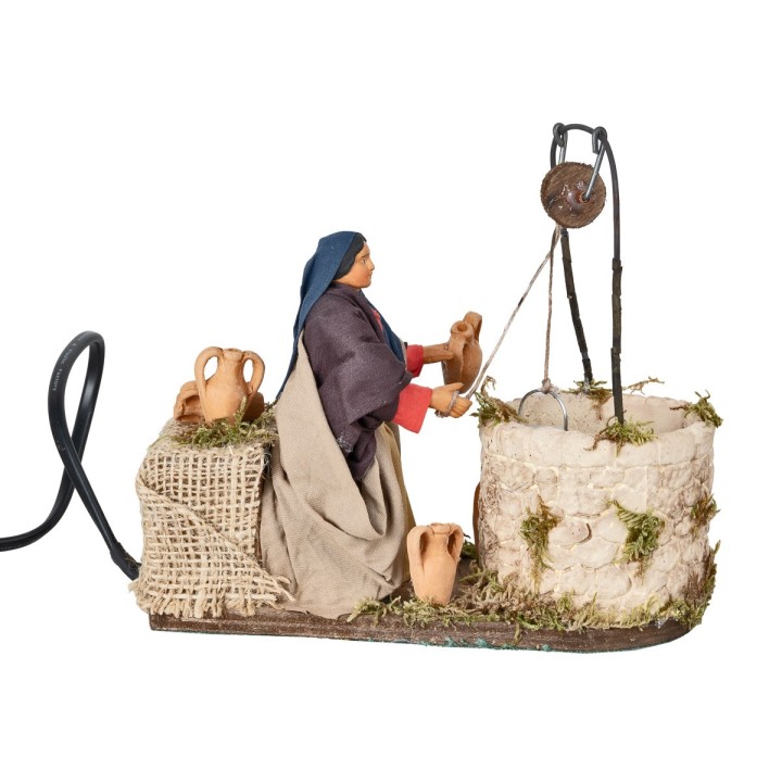 Woman at the well 12 cm series in motion