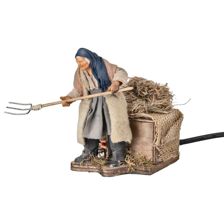 Agricoltore con rastrello serie 12 cm in movimento