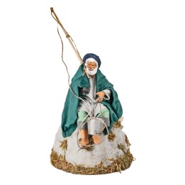 Pescador en roca serie 15 cm en movimiento