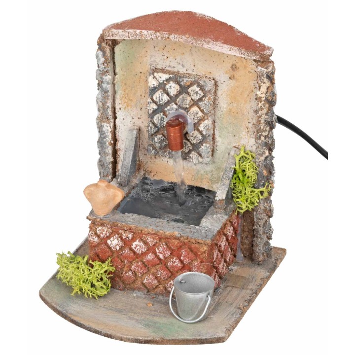 Fuente que funciona en corcho cm 10,5x16x15 h