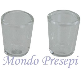 Set 2 Bicchieri in vetro 12x15 mm