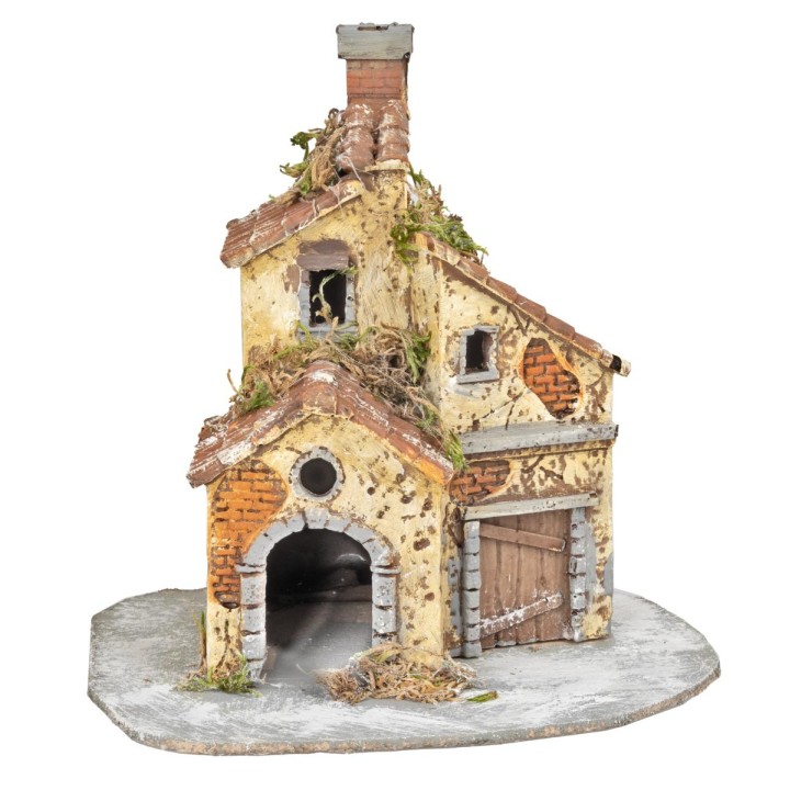 Casa de resina para belén cm 18,5x16,5x18 h.