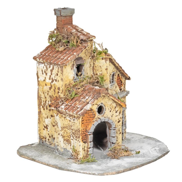 Casa in resina per presepe cm 18,5x16,5x18 h.