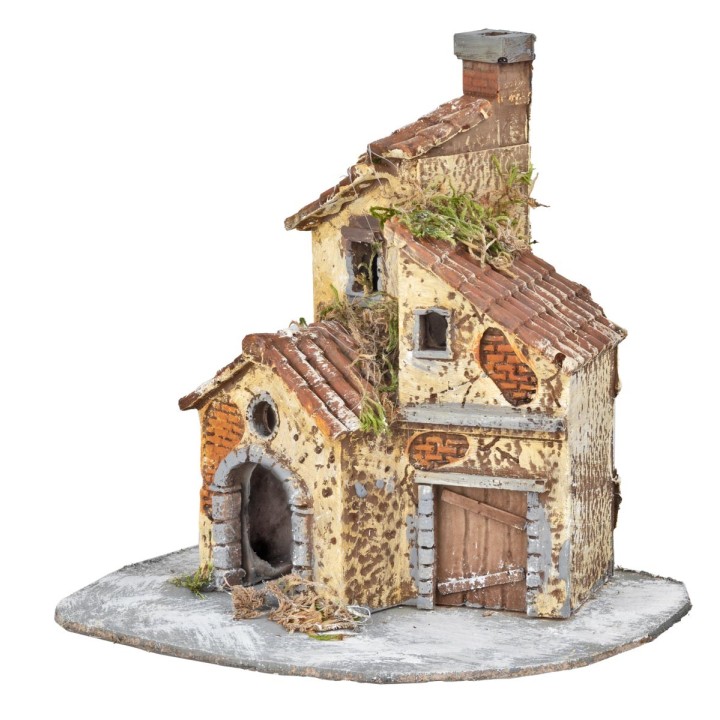 Casa in resina per presepe cm 18,5x16,5x18 h.