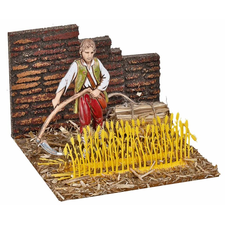Farmer harvesting in the field 10 cm Landi series