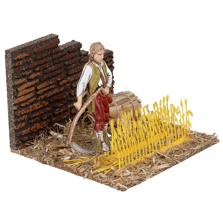 Farmer harvesting in the field 10 cm Landi series