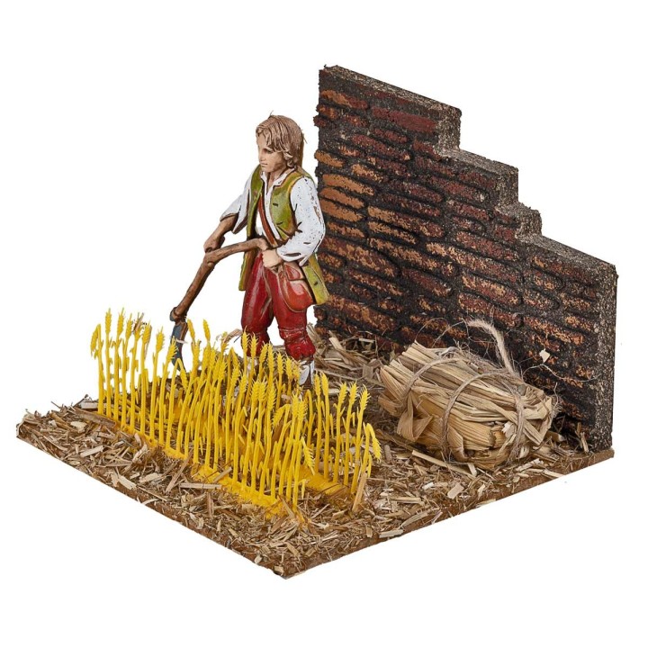 Farmer harvesting in the field 10 cm Landi series