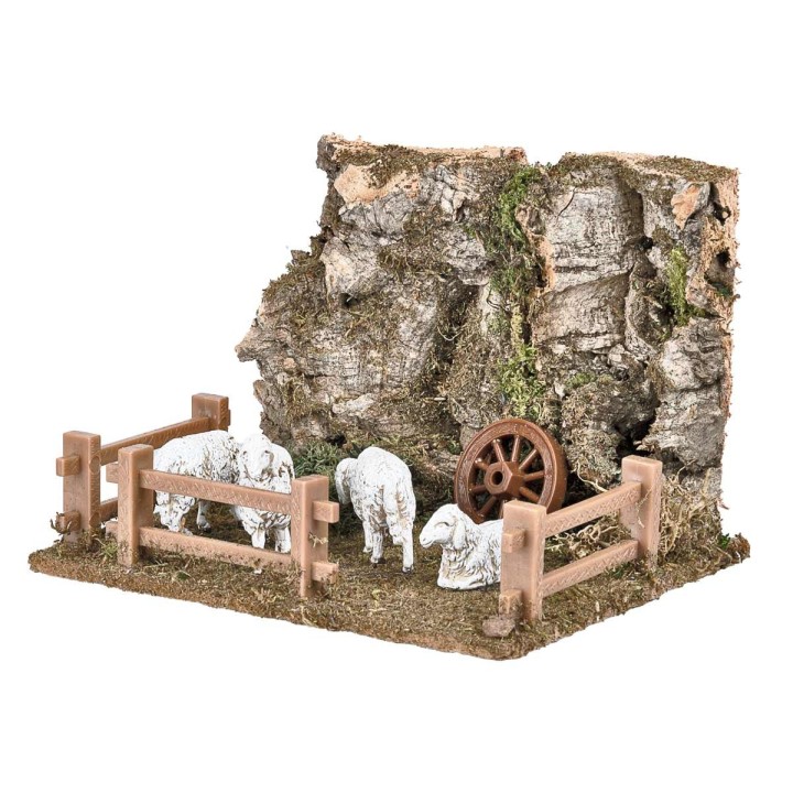 Recinto con pecore della serie Landi 10 cm