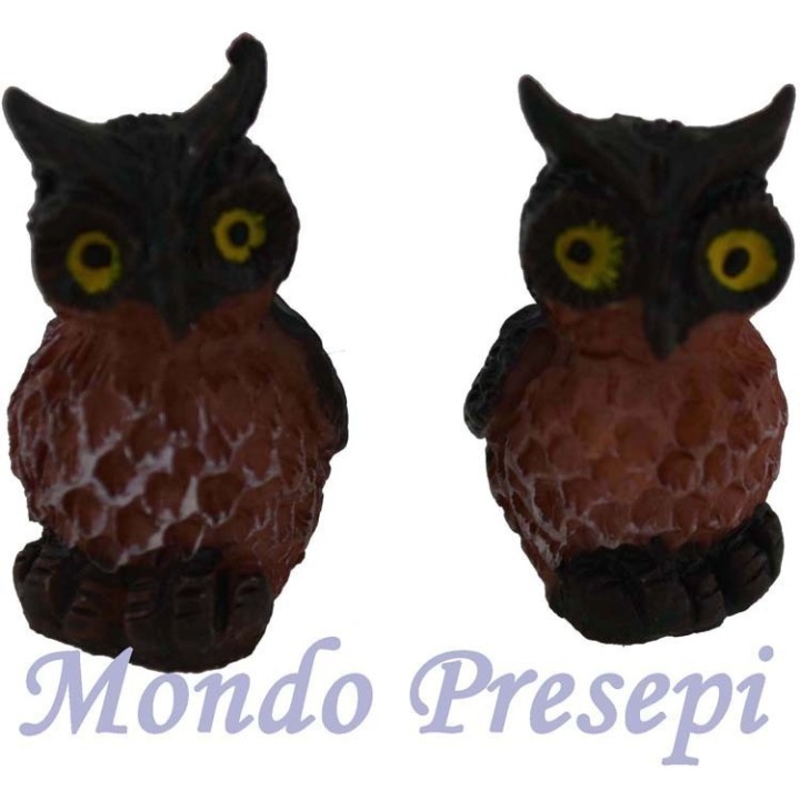 Set 2 gufi in resina