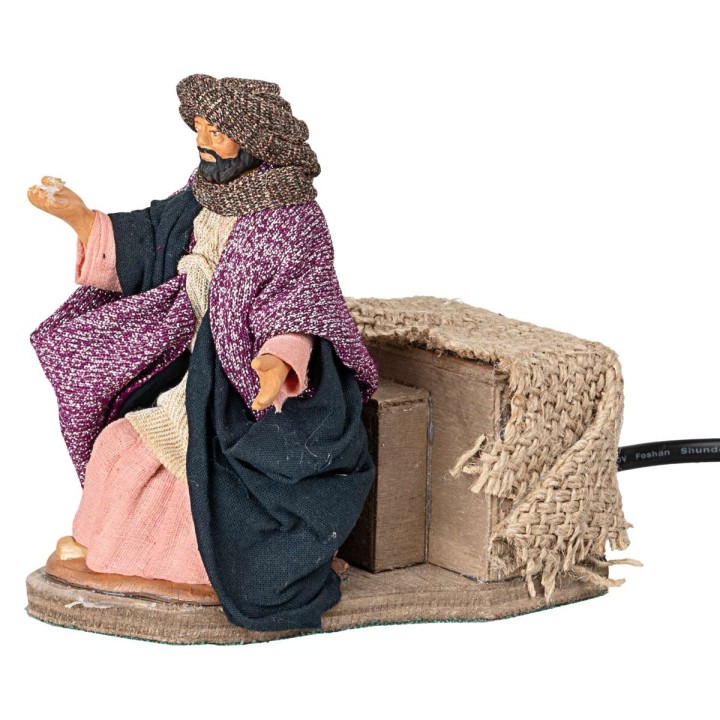 Conjunto de tres Reyes Magos en movimiento 12 cm