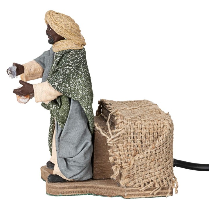 Conjunto de tres Reyes Magos en movimiento 12 cm