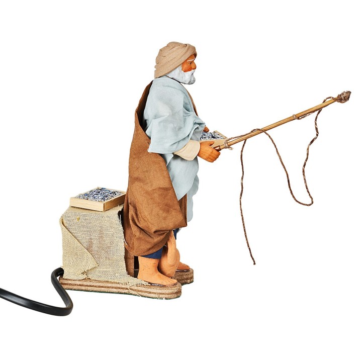 Pescatore in movimento 14 cm in terracotta
