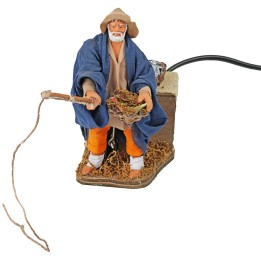 Pescador de pie en movimiento 12 cm