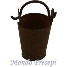 Bucket Ø 1.3 cm in rusty metal