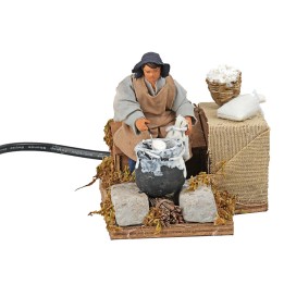 Seated ricotta maker in moving terracotta 10 cm