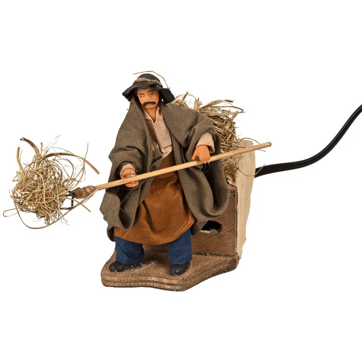 Campesino trabajando en movimiento 10 cm