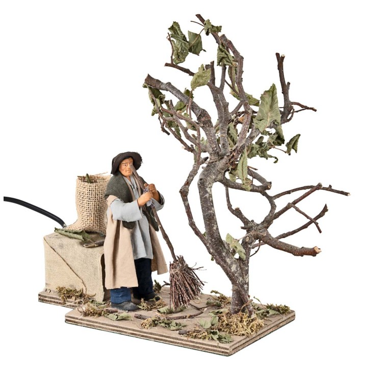 Spazzino con albero in movimento 12 cm