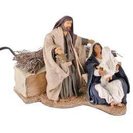 Nativity playing with child in motion series 15 cm