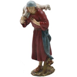 Buon pastore orientale in resina dipinta 10 cm serie economica