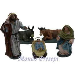 Natività in resina cm 20 set 5 pz