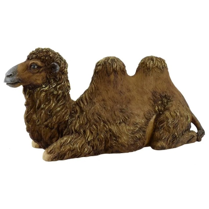 Cammello seduto con testa dritta in resina serie 30 cm Pigini