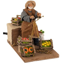 Greengrocer with moving scale 12 cm