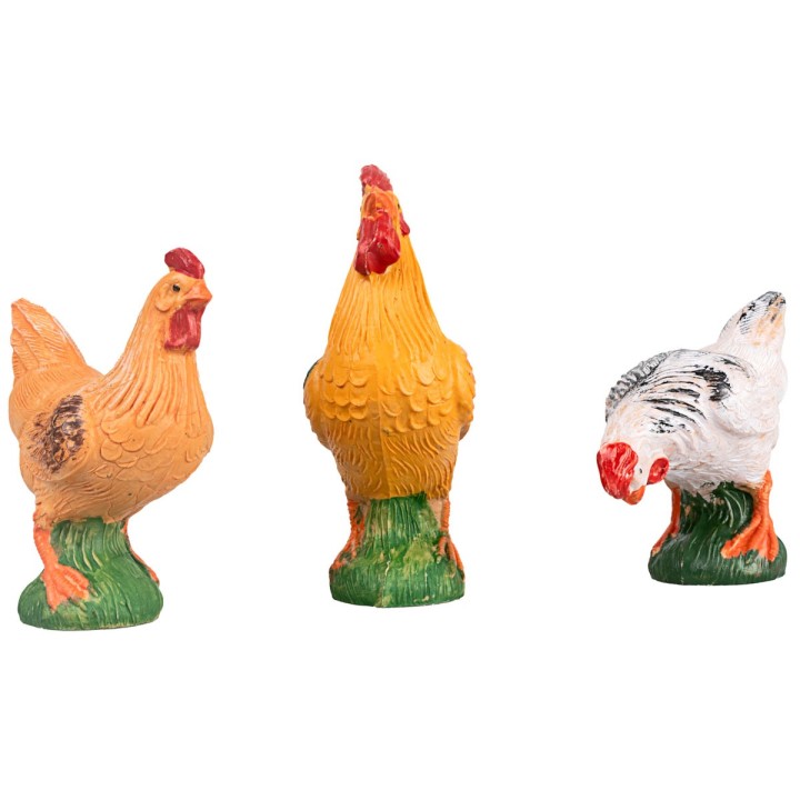 Set of three pvc fowl for statues 20-30 cm