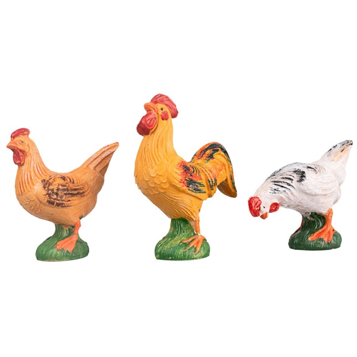 Set of three pvc fowl for statues 20-30 cm